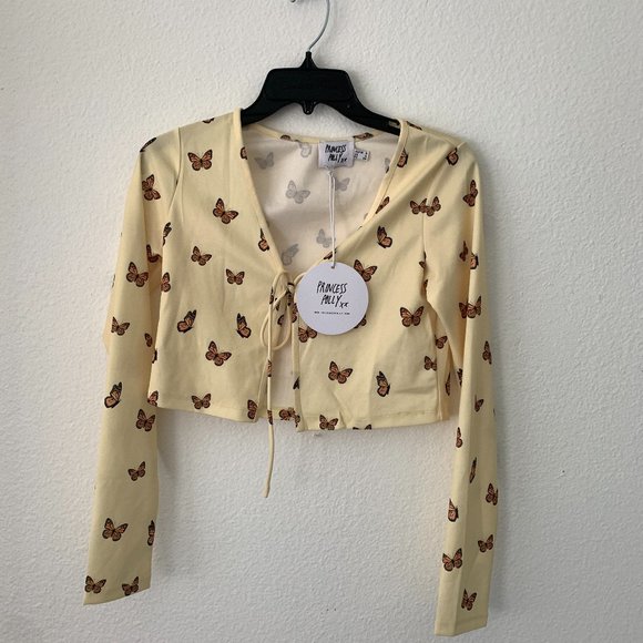 Princess Polly Tops - Butterfly crop top